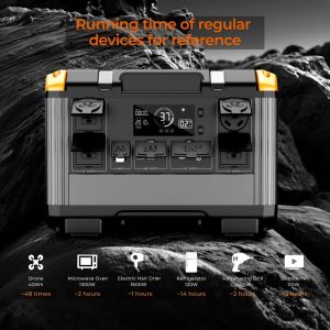 2016Wh LiFePO4 Portable Power Station with Jump Starter and Flashlight for