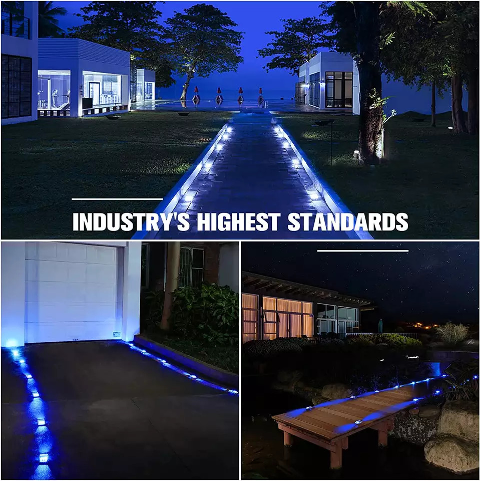 Durable Solar Garden Ground Light IP68 Outdoor Waterproof LED Deck Lights For Driveway