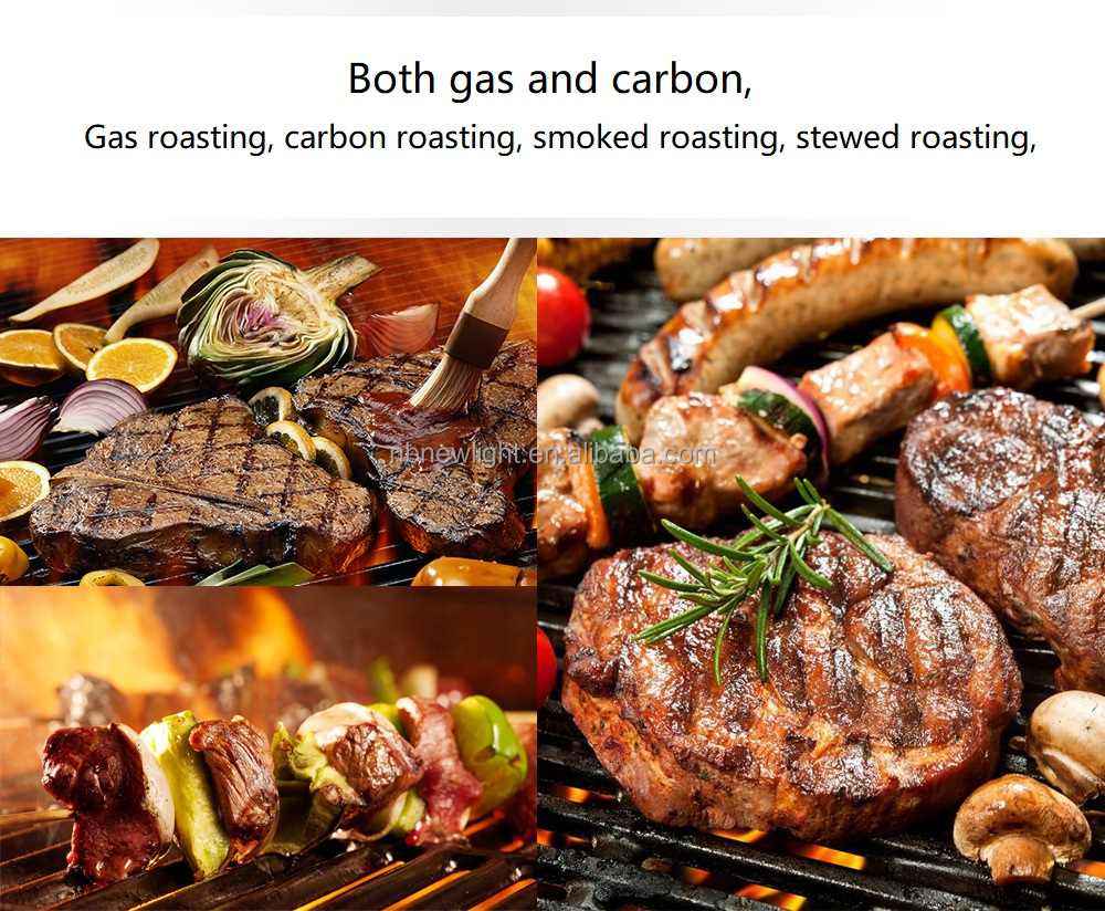 Custom Stainless Steel 4 Burner Outdoor BBQ Grill GAS AND Charcoal Grill for Outdoor