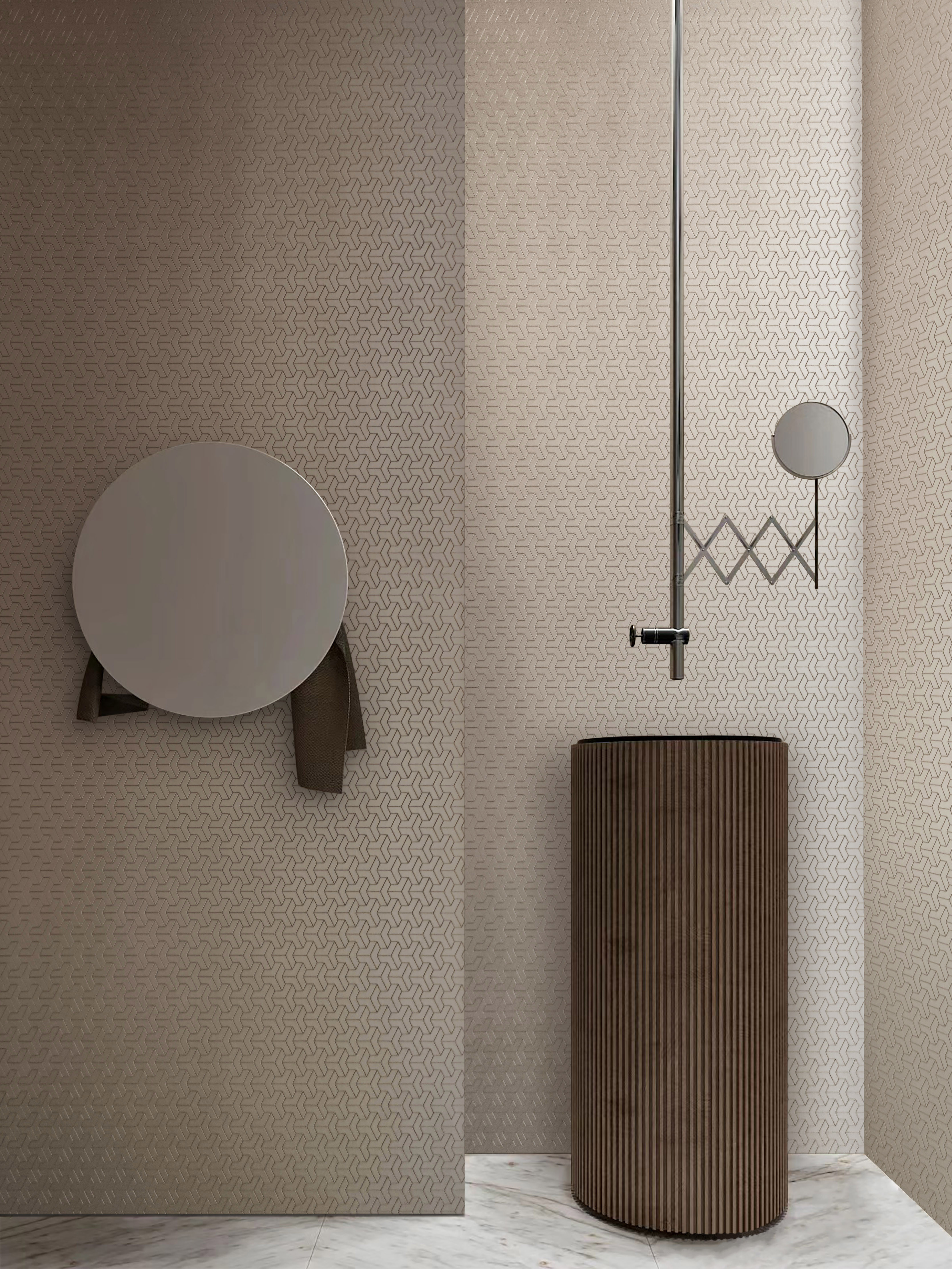 Innovative Design Embossed Veneer Wall Panels For House Decoration 2400mm
