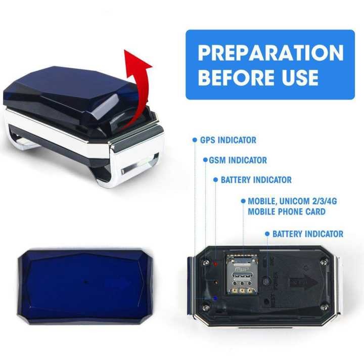 Dog Pet GPS Locator GPS Tracker GPS Pet Tracker Device rechargeable Battery