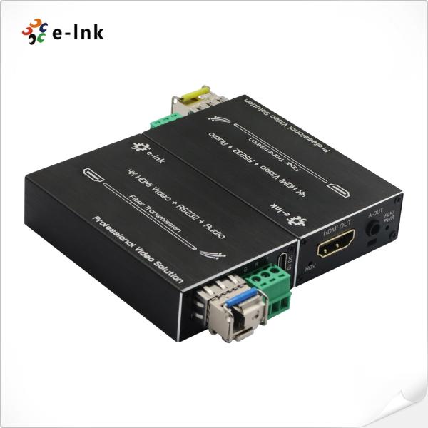 Quality Mini 4K HDMI Fiber Extender with RS232 & External Audio Data rate up to 10.2Gbps for sale