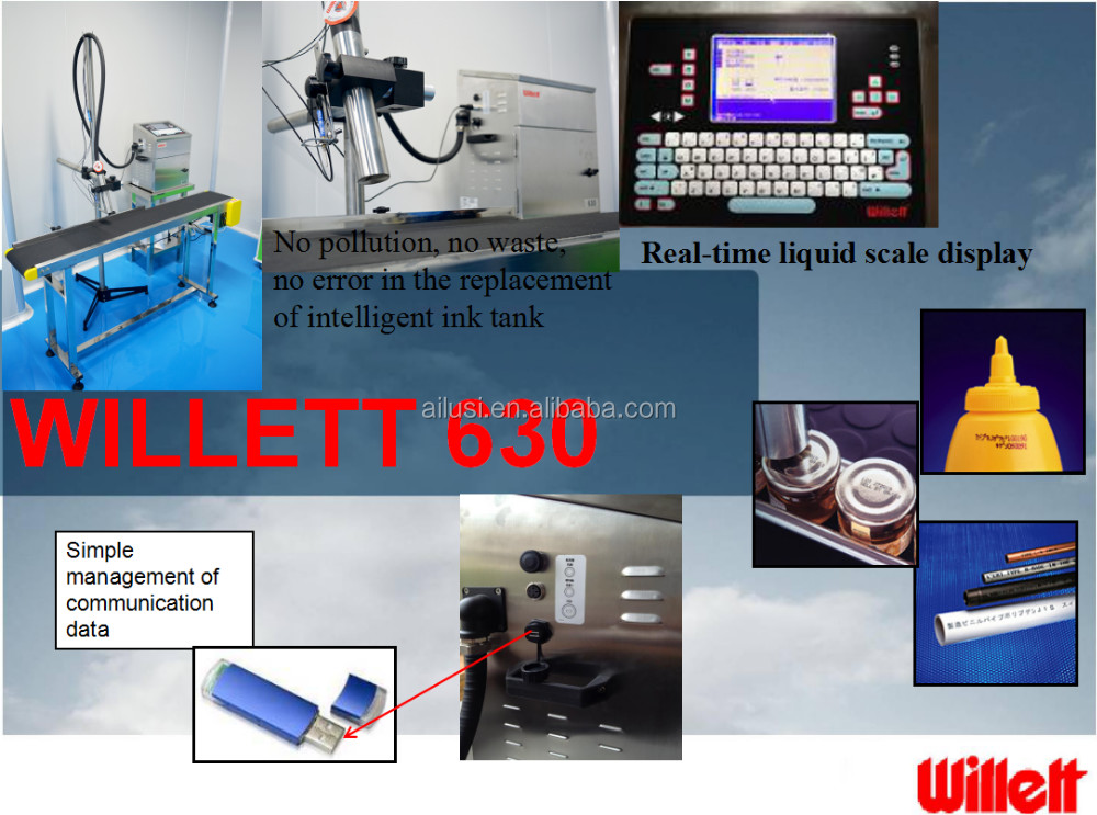 Batch Coding Willett Printing Machine , Willett 630 Inkjet Printer Manual