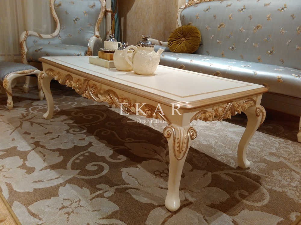 Vintage Marble Top Ottoman Coffee Table FC-126B
