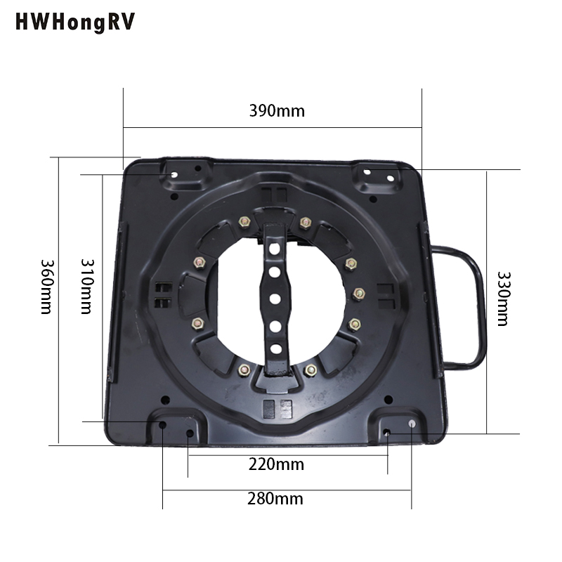 Car Seat Swivel for Bus and Motorhomes RV Modification Parts Campervan Seat Adaptors for Motor Home Steel Rotating Universal
