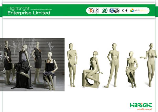 Quality Fiberglass Frp Dress Form Mannequins Sexy Standing / Sitting For Store for sale