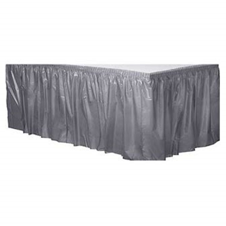 Plastic Table Skirting Single Pleats Type For Bridal / Baby Shower