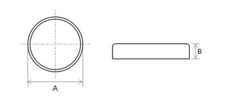 Nickel Coated Ferrite Shallow Pot Round Base Magnet