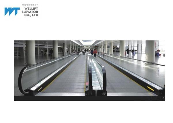 Tempered Glass Balustrade Moving Walk Escalator Durable High Strength Metal