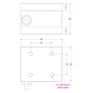 Flange Mounted Compression Load Cell 50N 100N 200N 500N Thrust Sensor