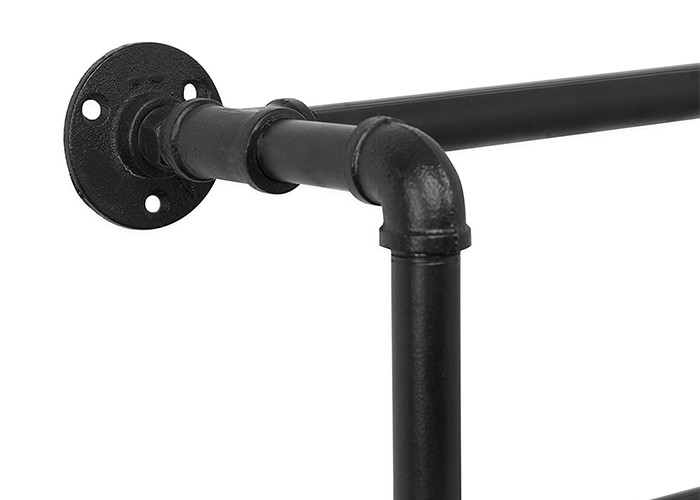 3/4 Inch Black Pipe Coat Rack Hanging Wall Towel Holder ISO9001 Approval