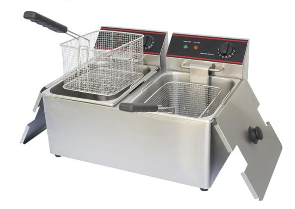 Table Top Restaurant Cooking Equipment , Single / Double Tank Electric Fryer