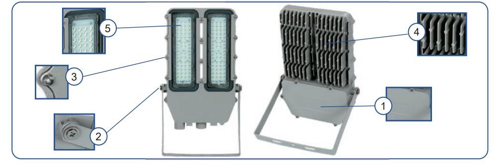 2700k-7000k Ex Proof Led Lights IP66 Copper Free Aluminum