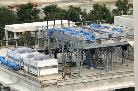 Process Hydrophilic Aluminum V Type Fin Dry Air Cooler Sustem
