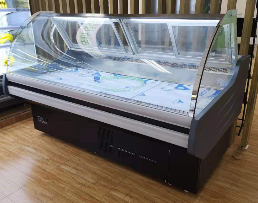R134a 750W Deli Display Refrigerator Glass Cover 2℃ Temperature