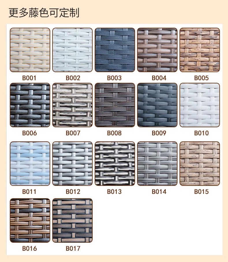 Outdoor Wicker Sofa, Garden Waterproof and Sunproof Rattan Chair Set, Patio Terrace Rattan Furniture