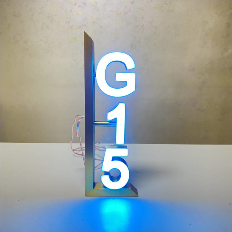 OEM ODM Hotel Room Number Signs Led House Door Number Plate 12V