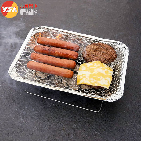 Aluminum Barbecue Grill Disposable Grill Pans Metal Mesh Aluminum Stand