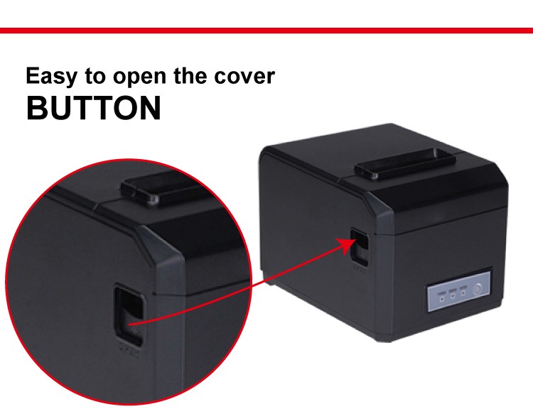 Compact Bimi 58 mm POS Thermal Receipt Printer with Built-in Adaptor Black and White