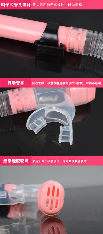 Good quality pVC and templed glass scuba diving mask and snorkel set snorkling gear set 5 color OEM accept