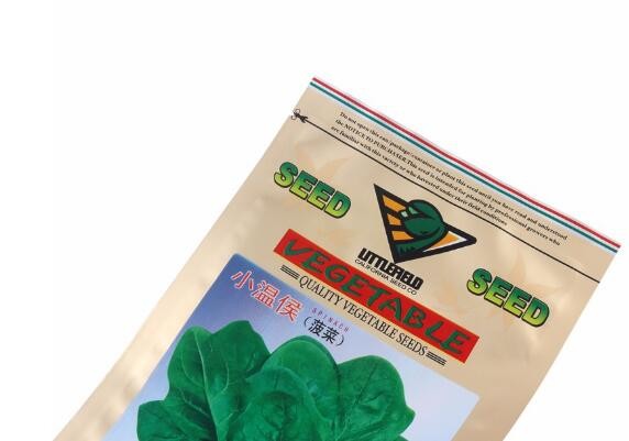 Printed High quality 3 side sealed silver foil plastic bags for seeds packing