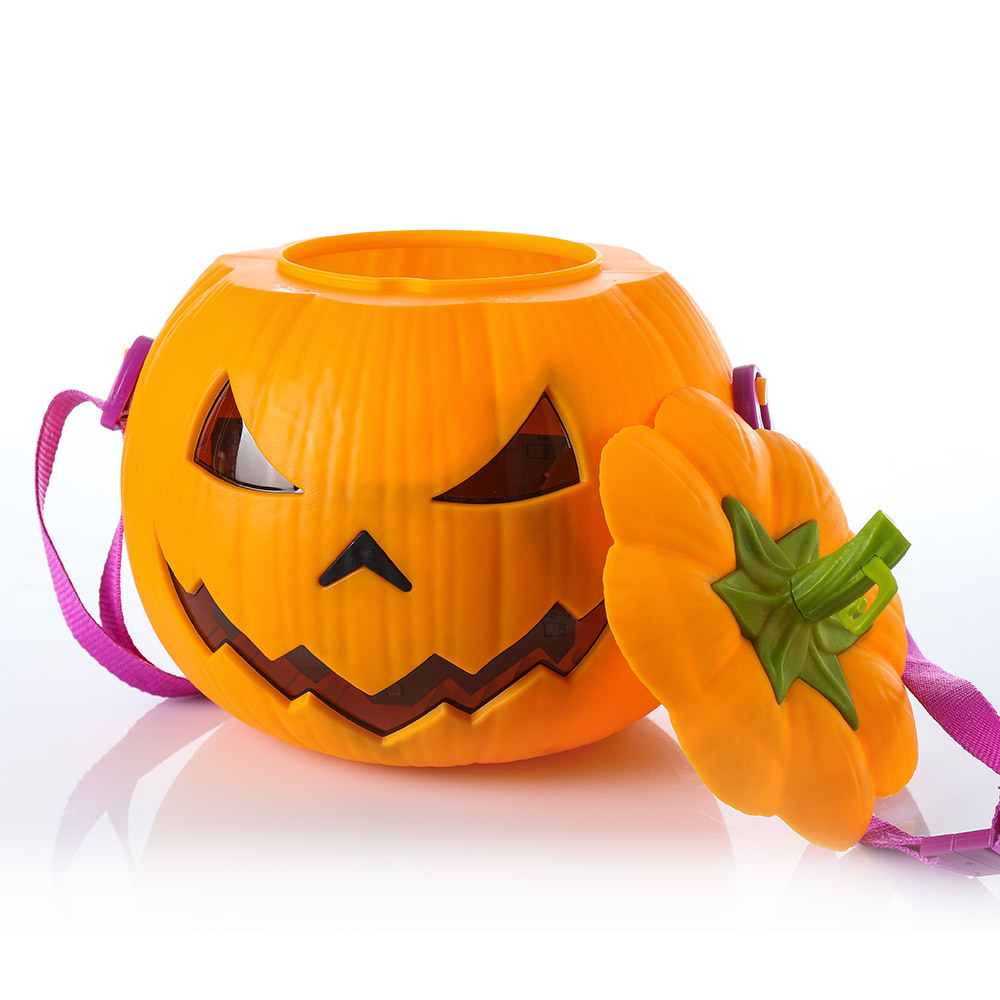 Custom 3D Voice-activated Pumpkin Shape Luminous Popcorn OEM Cute Food Container Bucket