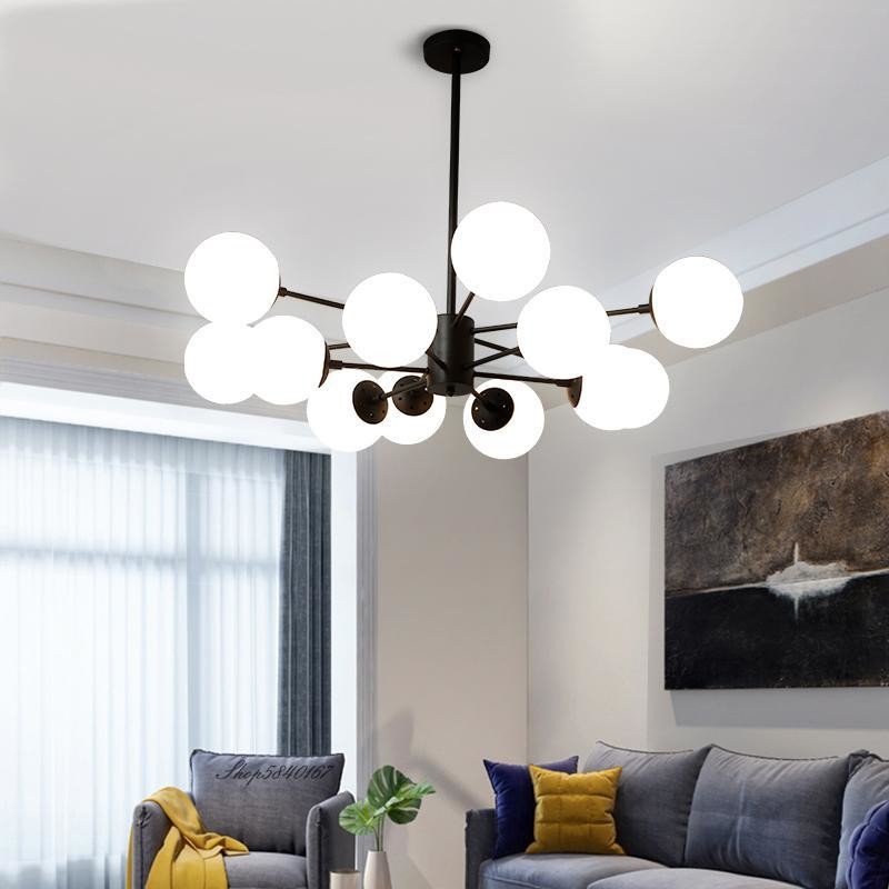 Nordic Magic Bean Pendant Lights Glass Ball Light Lamp for Bedroom contemporary chandelier(WH-MI-424)