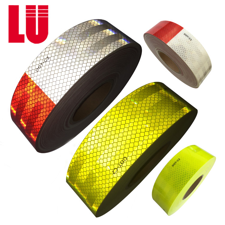 White And Red Clear Reflective Tape On Truck Mud Flaps 50mmx45.72m