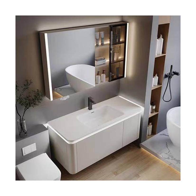 Modern Style Vanity Combo Luxury Bathroom Vanities with Automatic Cabinet in Malaysia