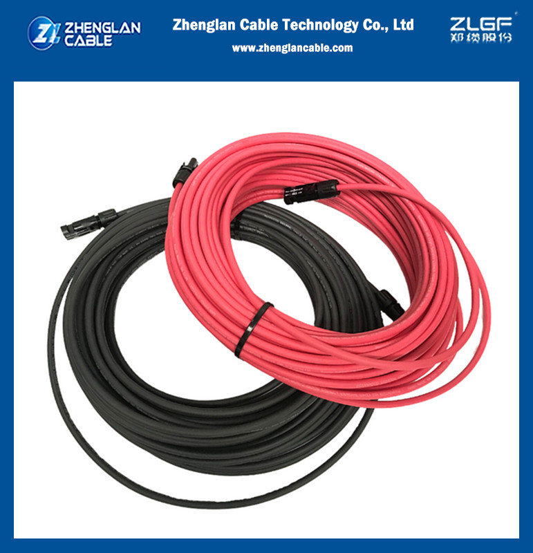 Dc Panel Photovoltaic Solar Extension Cable 4mm2 6mm2 4mm 6mm H1Z2Z2-K