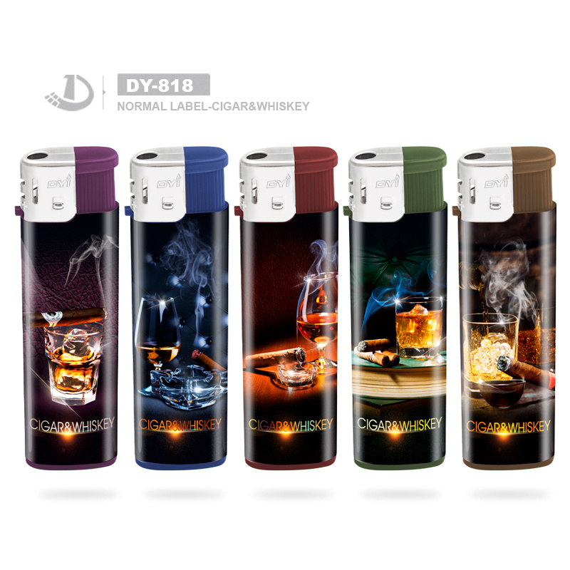 High Quality Hot Sale Popular Windproof Electric Lighter with EUR Standard 6.8*2.58*1.3 Dy-F007