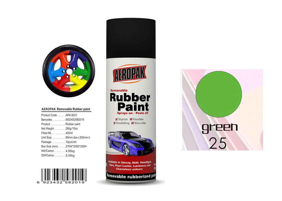 Washable Removable Rubber Spray Paint Anti Acid With Good Color Stability