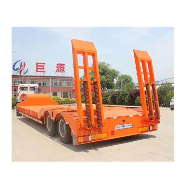 Mechanical/Hydraulic Ramps 60-80 Ton Lowboy Semi Trailers for Heavy Equipment