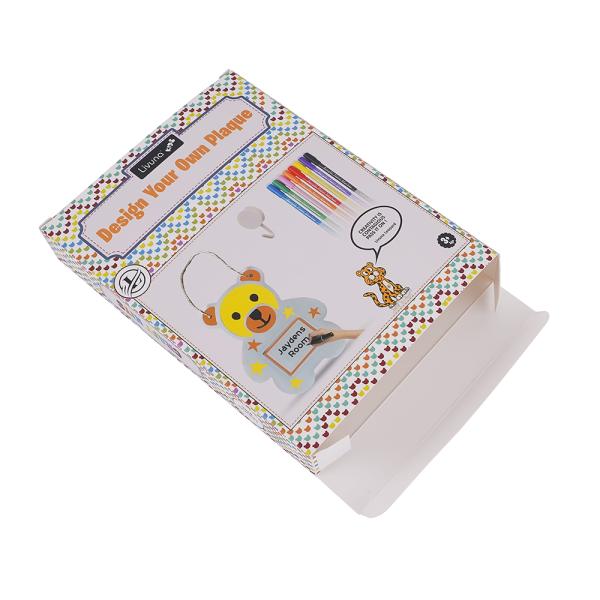 Custom Food Box Foldable 350g Ivory Board Paper Colored markers crayons pencils Packaging Full Color Printing Paper Box