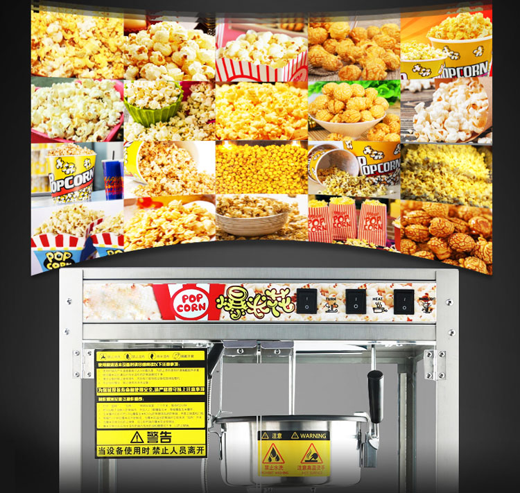 Fast and Easy Popcorn Production with Quick-Heat Technology Stainless Steel Machine