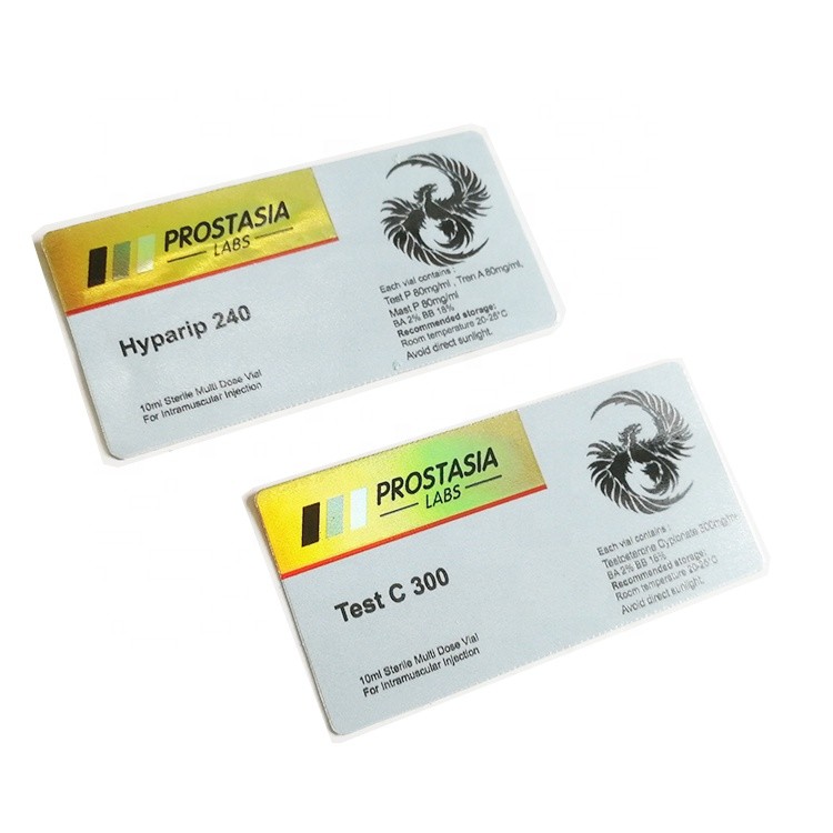 Laboratory Label Maker Glass Vial Labels For Testerone Propionate 10ml Bottle Labels