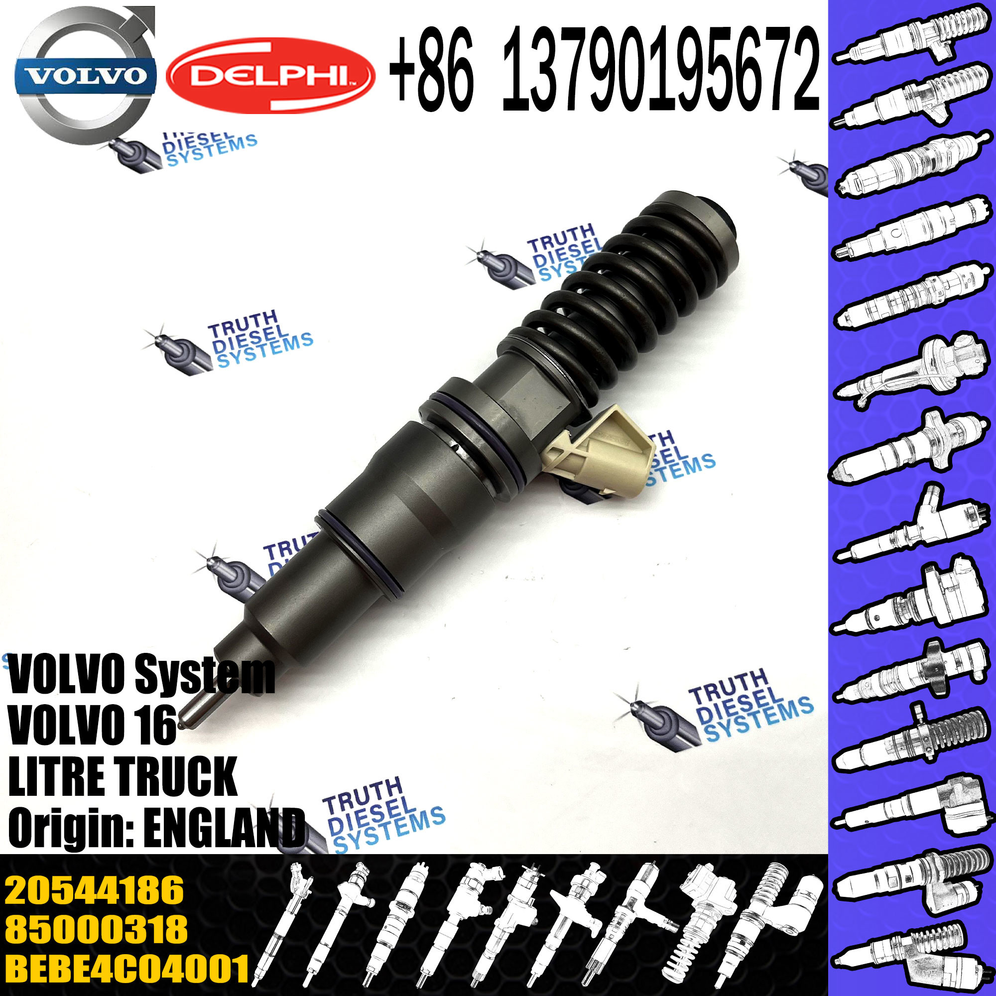 20544186 Price of all new automotive engine parts common rail diesel fuel injector 20544186