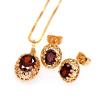 Buy cheap Vintage jewelry Pendants Necklaces Earrings Set For Women 18K Real Gold Plated from wholesalers