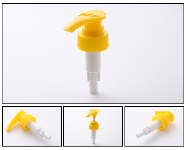 28-410 Yellow Plastic Lotion Pump Head PP OEM ODM For Bottles