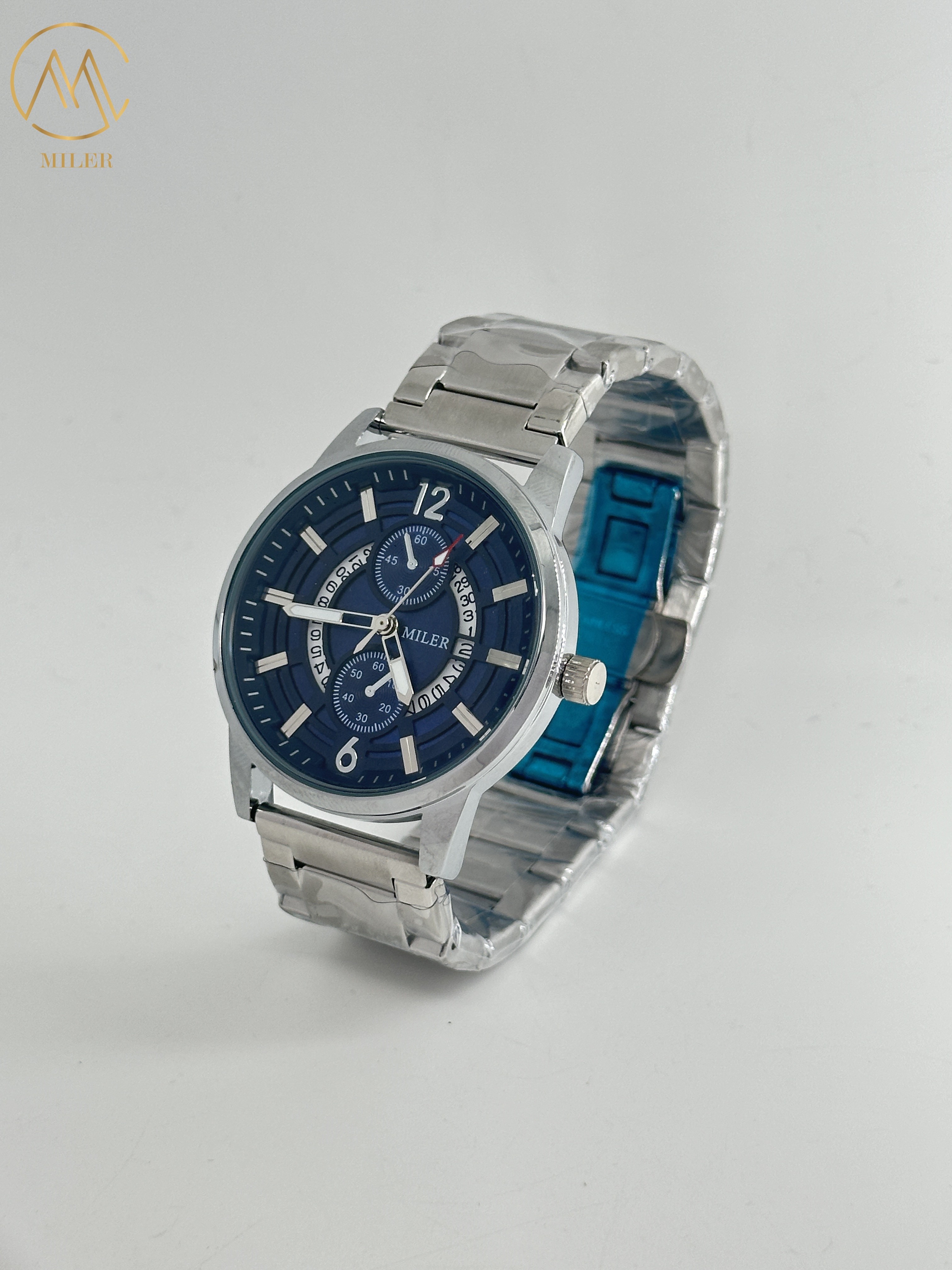 Fashion Stainless Steel Exquisite Calendar Quartz Waterproof Business Watch