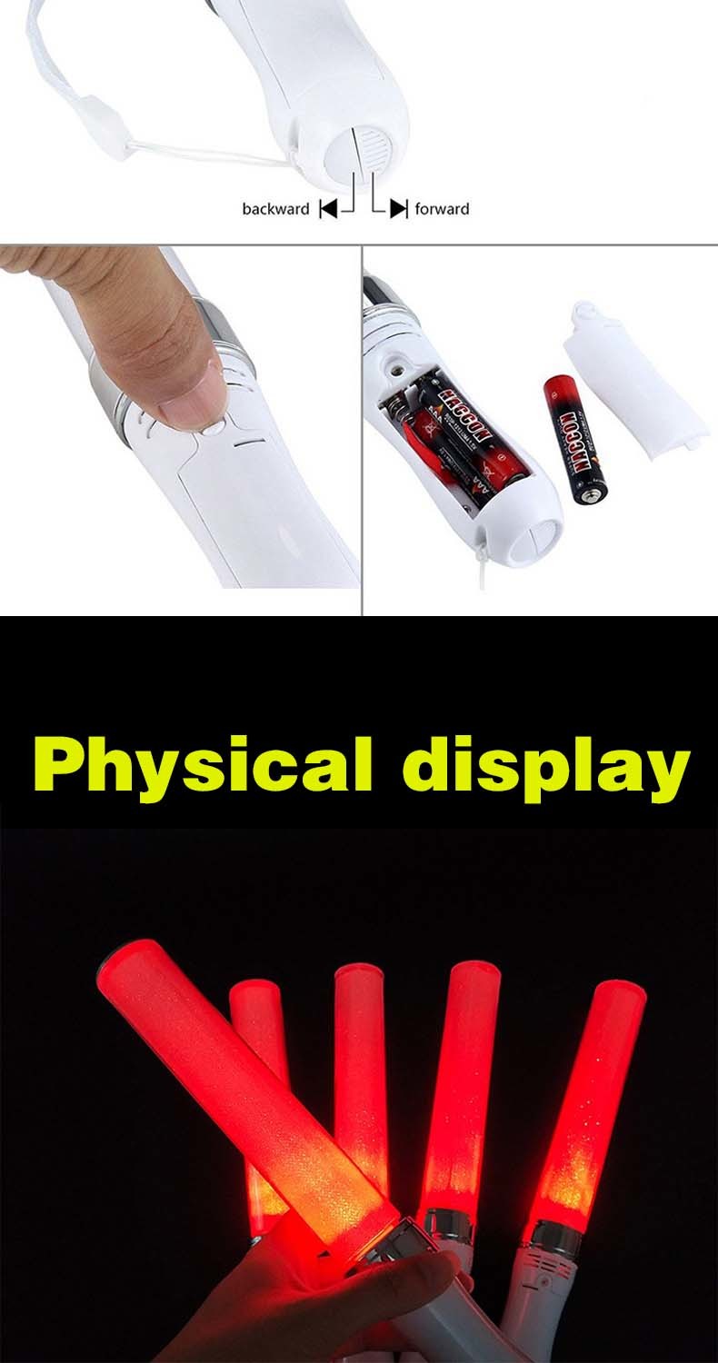 Factory Oem Customized Led Flashing Stick Lighting Up Glowing Stick For Concert Fans Club