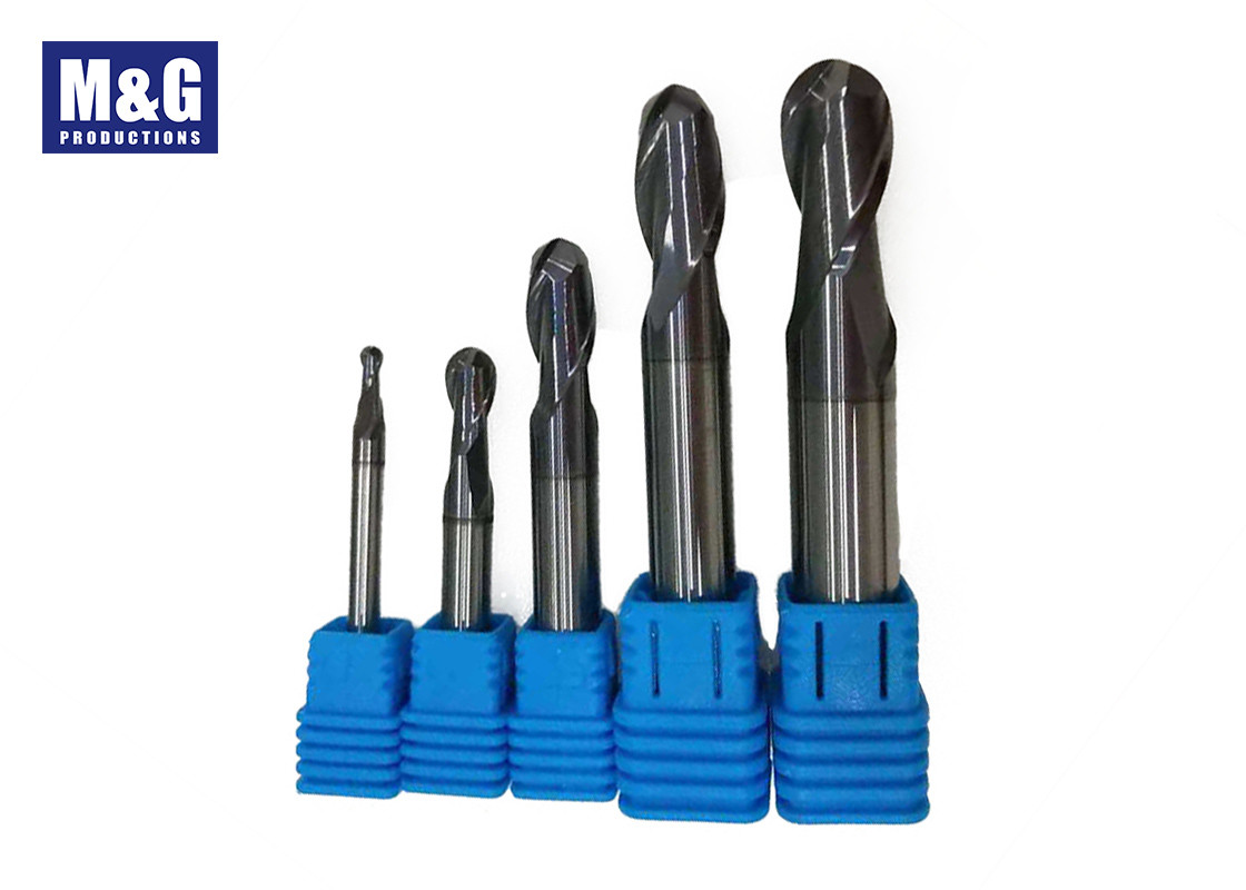 Two Flute Solid Carbide End Mill Bit Straight Shank Corner Rounding End Mill
