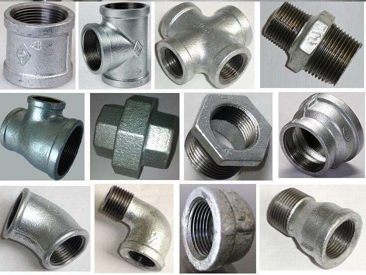 Hot Dipped Galvanized Cast Iron Pipe Fittings BS Standard Malleable Iron Fittings in Various Sizes and Types