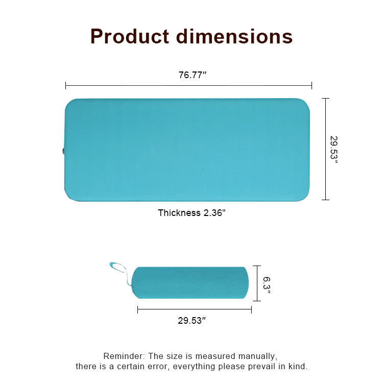 Elastic Self Inflating Sleeping Pad Self Inflating Camping Bed Single 3d