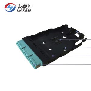 China Quad LC 8F MPO MTP Breakout Cassette Module Patch Panel Enclosure on sale
