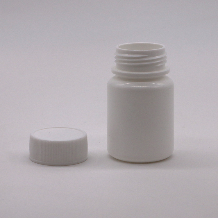 30mL HDPE Portable White Plastic Powder Medicine Pill Tablet Bottles Container with Child Safety Cap