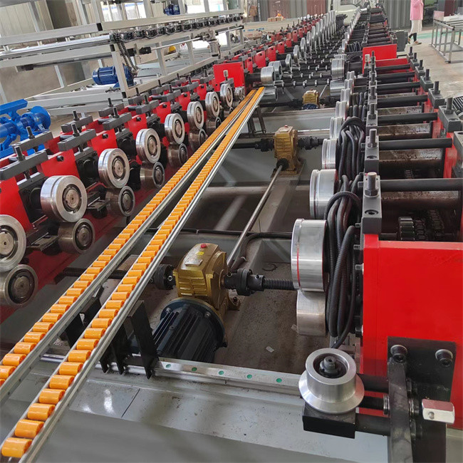 Galvanized Steel 0.8-2.5mm Cable Tray Roll Forming Machine PLC Controlling