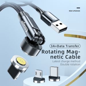 540 Rotation L 3 In 1 Magnetic USB Charging Cable 8 Pin Fast Charging For Data