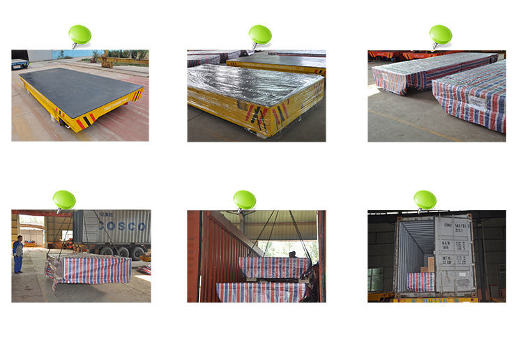 Workshop handling equipment has rail battery transfer cart for molds
