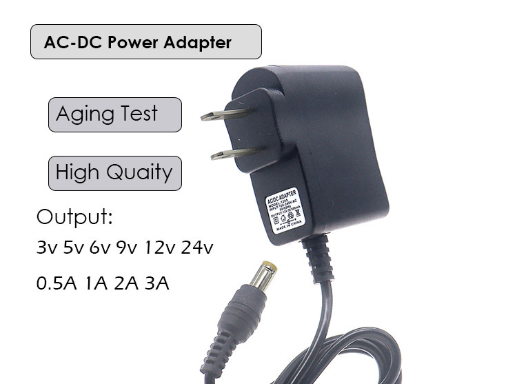 US EU UK AU Plug AC to 5V 9V 12V DC 5.5x2.1mm 2.5 Jack Power Supply Adapter